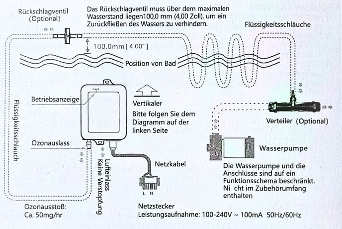 Bild Anleitung Ozonschlauch Rueckschlagventil